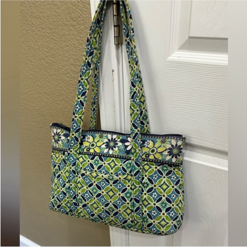 Vera Bradley Vibrant Green and Blue Shoulder Bag